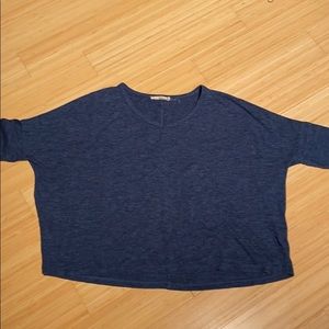 Ellison Boxy Blue 3/4 Sleeve top Size S